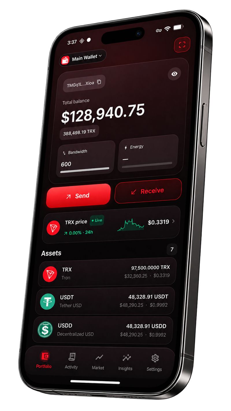 TronVault app on Android